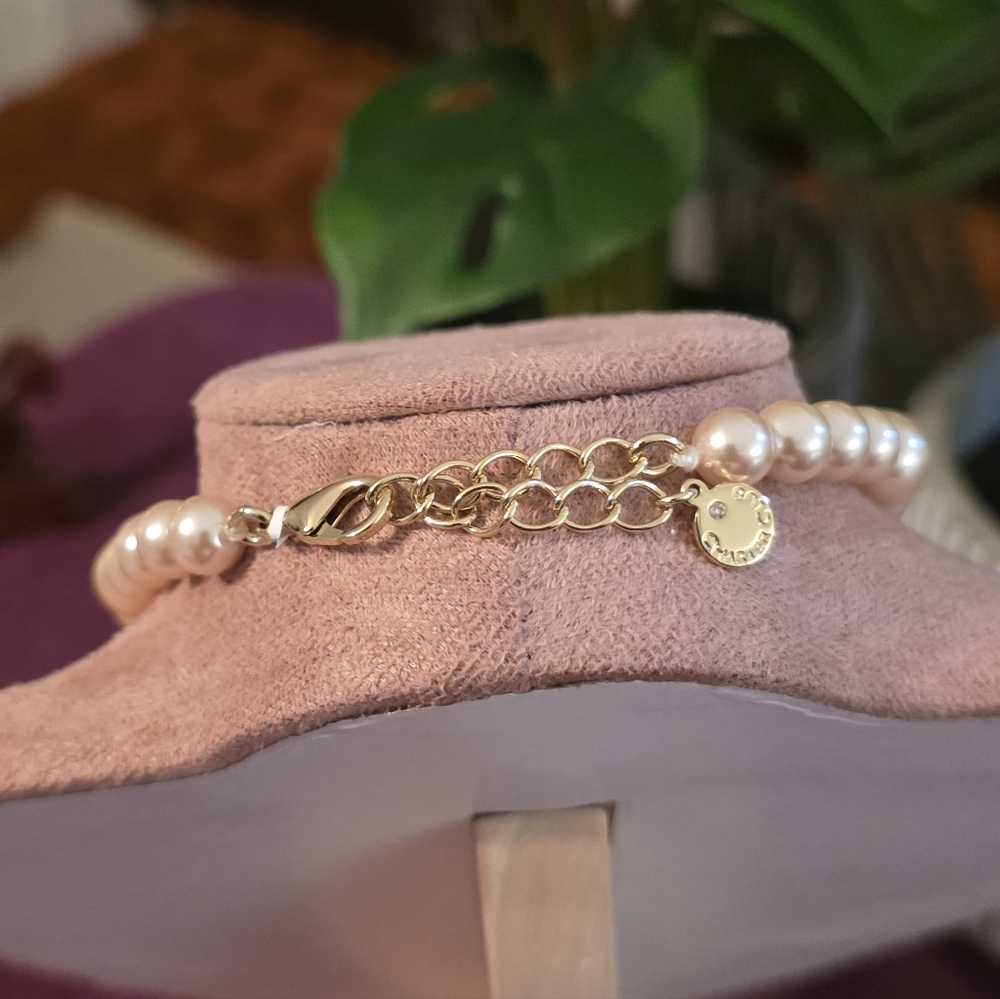 Charter Club Gold-Tone Pearl Necklace And Braclet Set - Picture 9 of 9